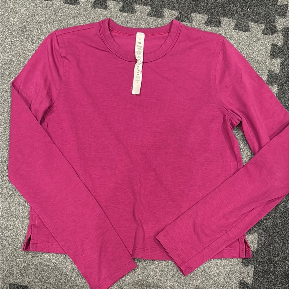 Lululemon Athletica Pink Crop T-Shirt